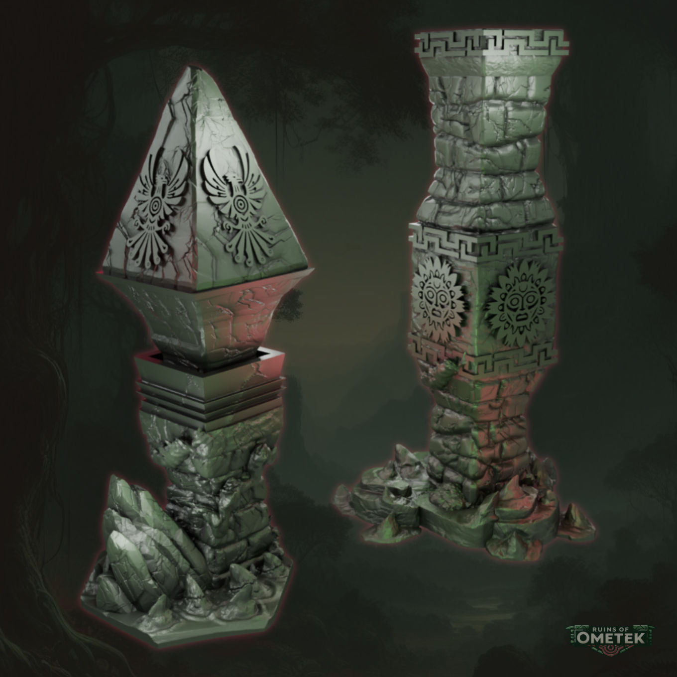 Phoenix & Sun Totems